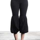 Issey Miyake women's 7/8 jersey pants black
