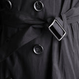 Yohji Yamamoto women's nylon trench coat black