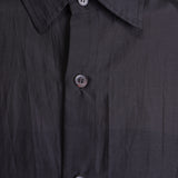 Yohji Yamamoto women's blouse long half-sleeve black with print