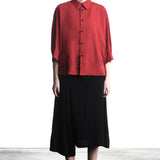 Y's Yohji Yamamoto women's blouse 3/4 sleeve red