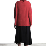 Y's Yohji Yamamoto women's blouse 3/4 sleeve red
