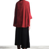 Y's Yohji Yamamoto women's blouse 3/4 sleeve red