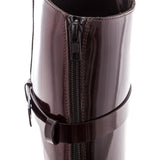 Ann Demeulemeester Damen Lackleders Stiefel bordeaux