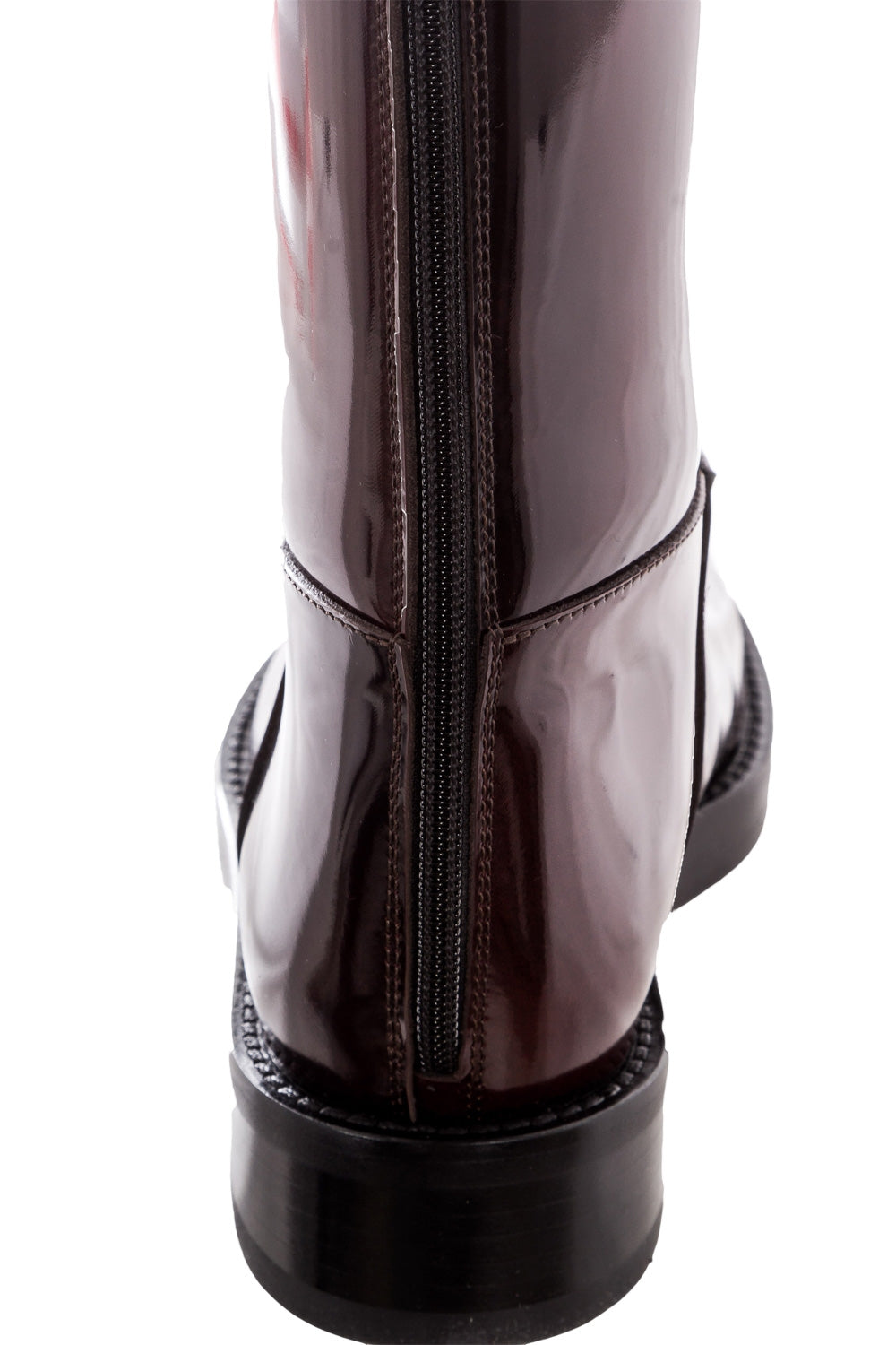 Ann Demeulemeester Damen Lackleders Stiefel bordeaux