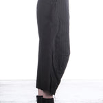 Rundholz Damen 7/8 Sarouel Hose Nadelstreifen schwarz