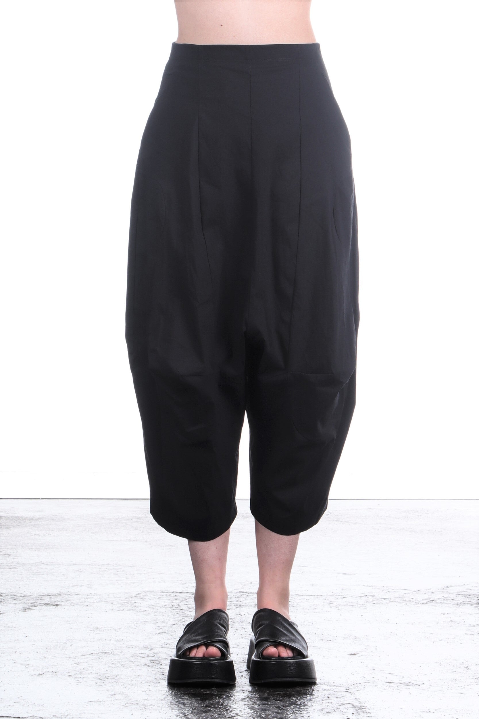 Rundholz Damen 7/8 Stretch Sarouel Hose schwarz