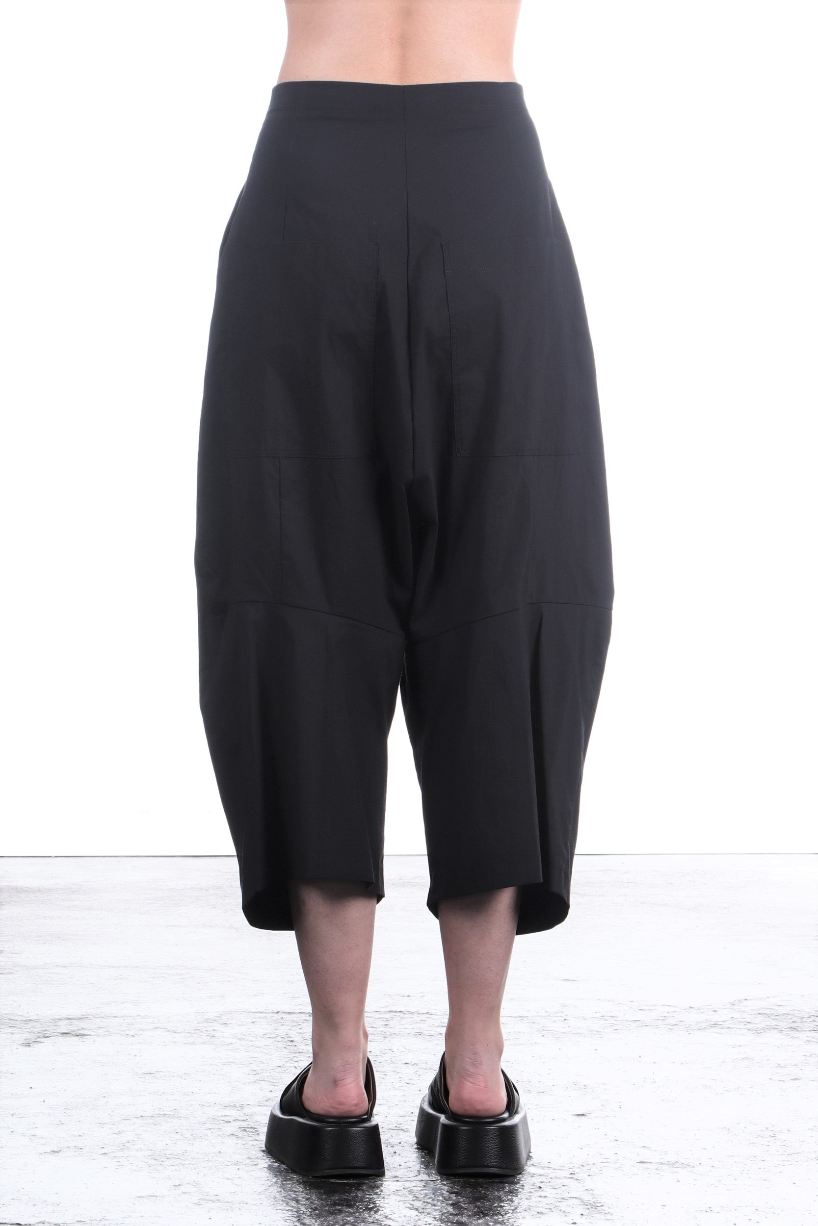 Rundholz Damen 7/8 Stretch Sarouel Hose schwarz