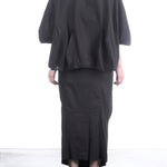 Rundholz Damen Bluse Baumwolle oversized schwarz