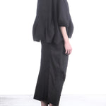 Rundholz Damen Bluse Baumwolle oversized schwarz
