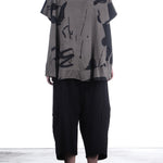 Rundholz Damen Kurzarm Shirt Oversize ash print