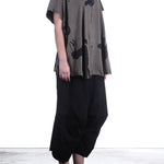 Rundholz Damen Kurzarm Shirt Oversize ash print
