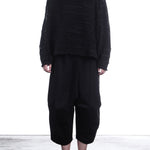Rundholz Damen Pullover Semi Transparent oversize schwarz