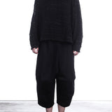 Rundholz Damen Pullover Semi Transparent oversize schwarz