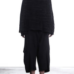 Rundholz Damen Pullover Semi Transparent oversize schwarz