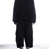 Rundholz Damen Pullover Semi Transparent oversize schwarz