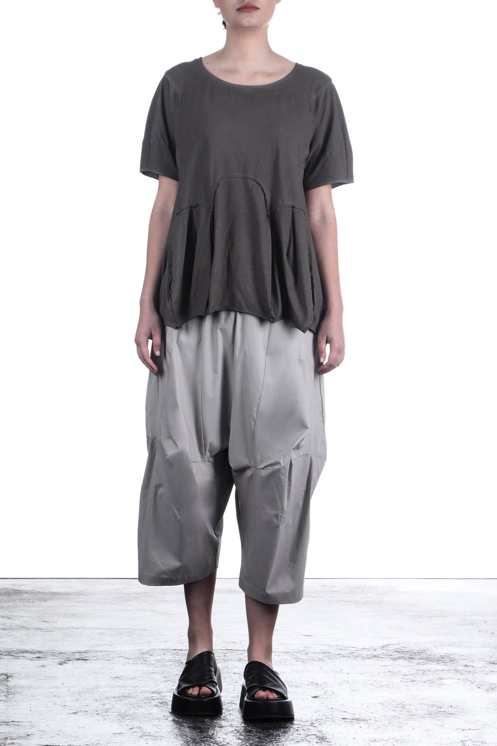 Rundholz Damen Kurzarm Shirt Oversize ash 
