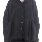 Rundholz Damen Jacke Oversize schwarz