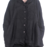 Rundholz Damen Jacke Oversize schwarz