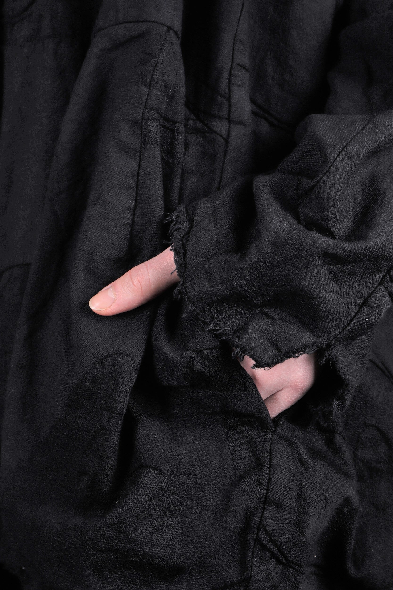 Rundholz Damen Jacke Oversize schwarz