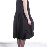 Rundholz Damen Stretchkleid mit Ballonrock schwarz