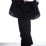 Rundholz Damen Bluse Baumwolle oversized schwarz