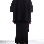 Rundholz Damen Bluse Baumwolle oversized schwarz