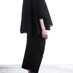 Rundholz Damen Bluse Baumwolle oversized schwarz