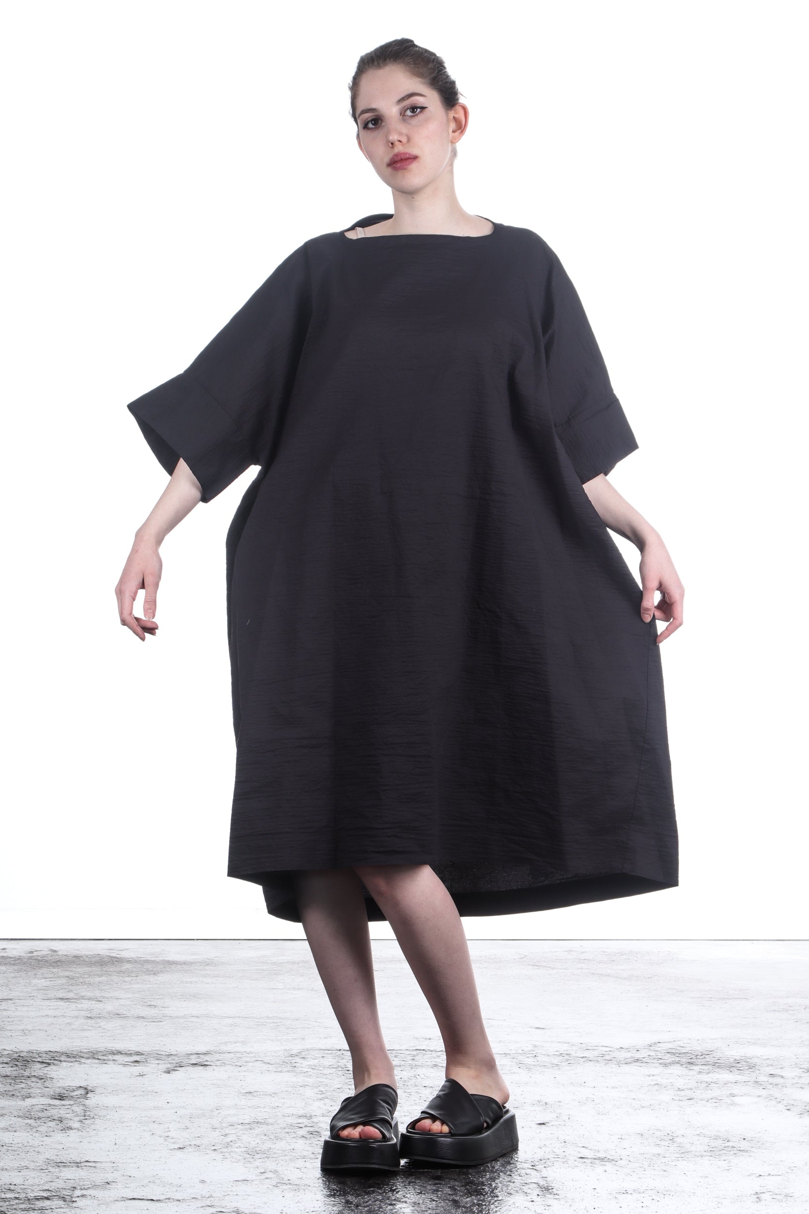 Rundholz Damen Strechkleid One Size schwarz