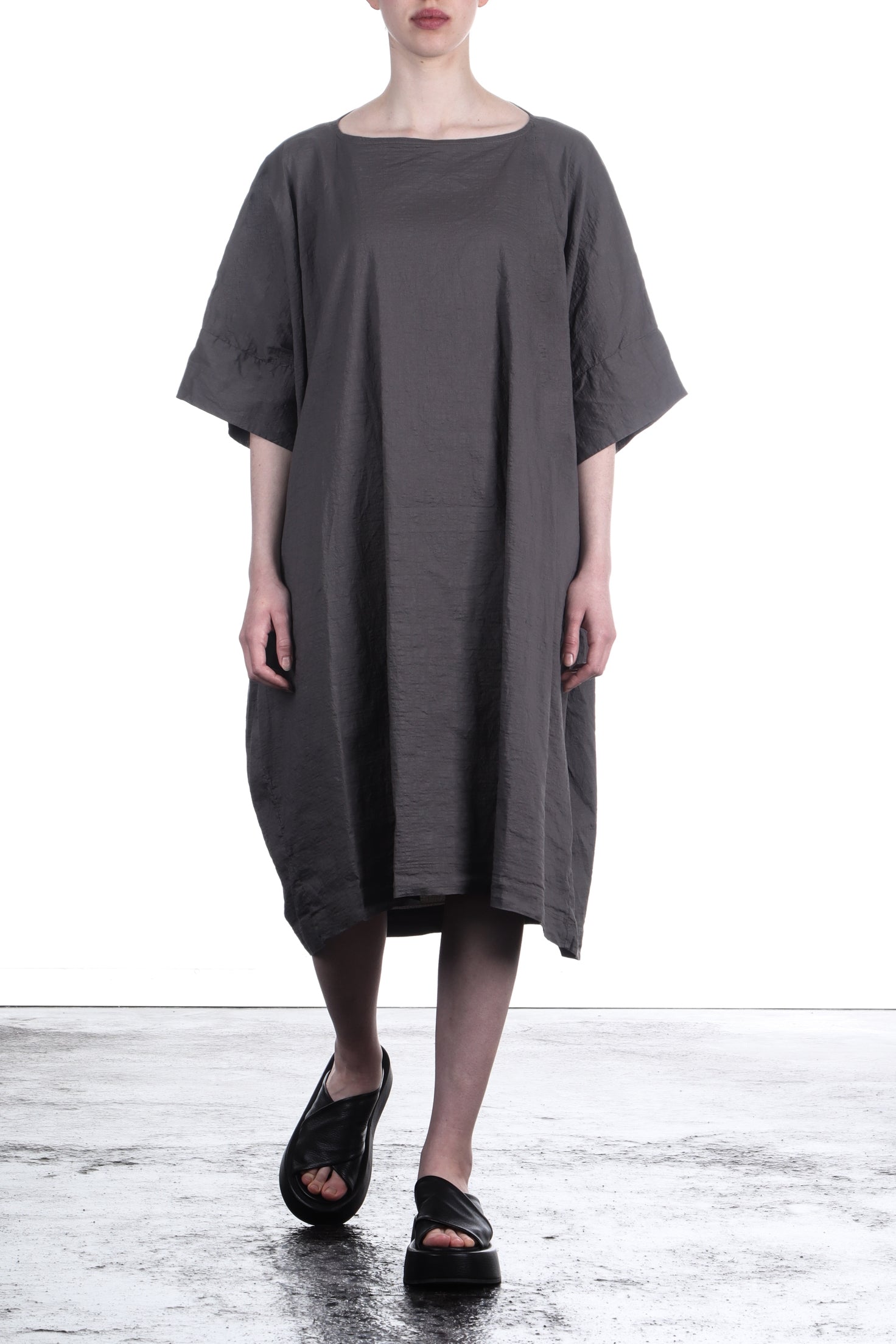 Rundholz Damen Strechkleid One Size ash grau