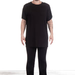 Alexej Ballach Unisex Longshirt asymmetrisch schwarz