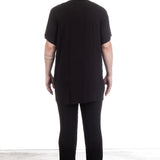Alexej Ballach Unisex Longshirt asymmetrisch schwarz