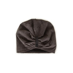 Lonnet Veloursleder Mütze Beanie KREUZ grau 