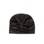Lonnet Pythonleder Mütze Beanie schwarz 