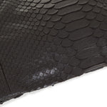 Lonnet Pythonleder Mütze Beanie schwarz 