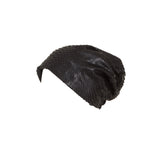 Lonnet Pythonleder Mütze Beanie schwarz 