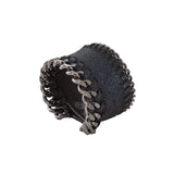 Riccardo Forconi Wende Lederarmband mit Kette blau 