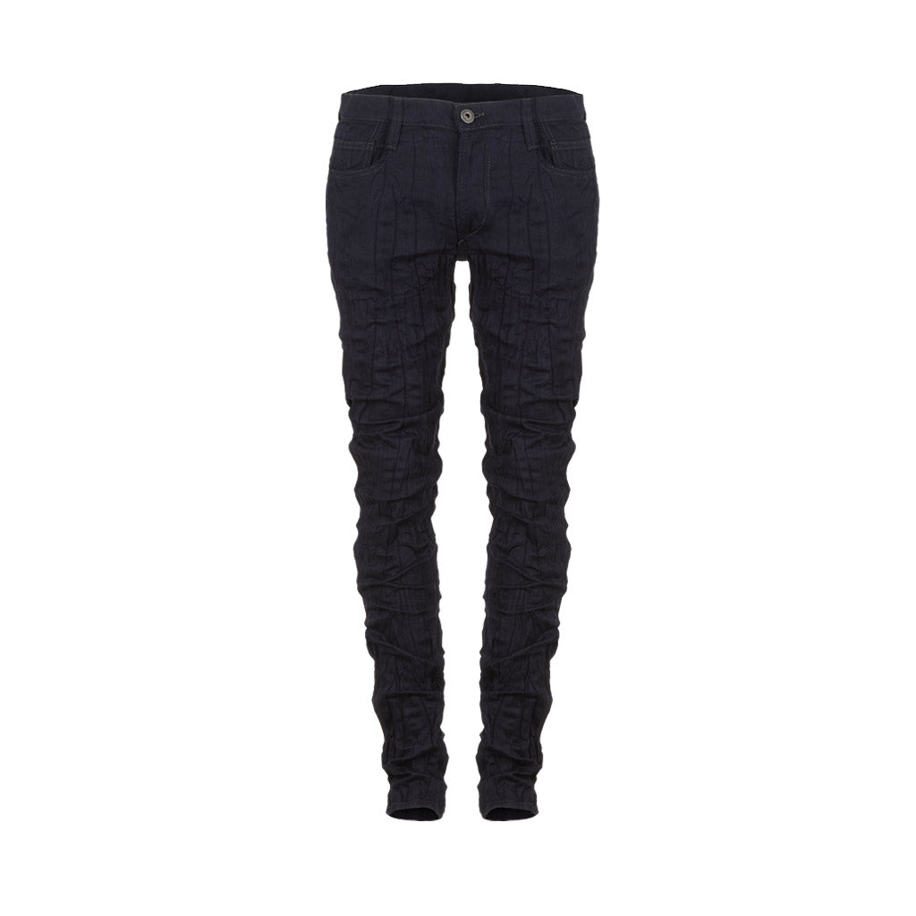 ISSEY MIYAKE Jeans Crashed Look blau