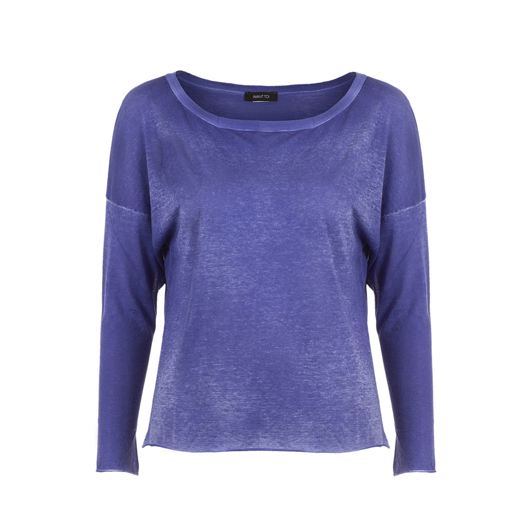 AVANT TOI Damen Baumwoll Shirt blau 