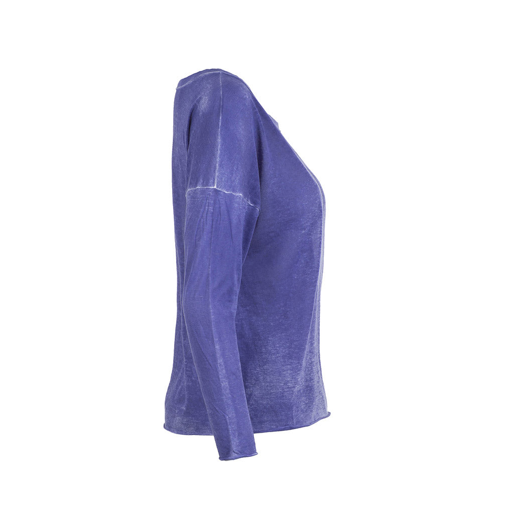 AVANT TOI Damen Baumwoll Shirt blau 