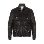 Peuterey Leder Jacke FIR15 schwarz