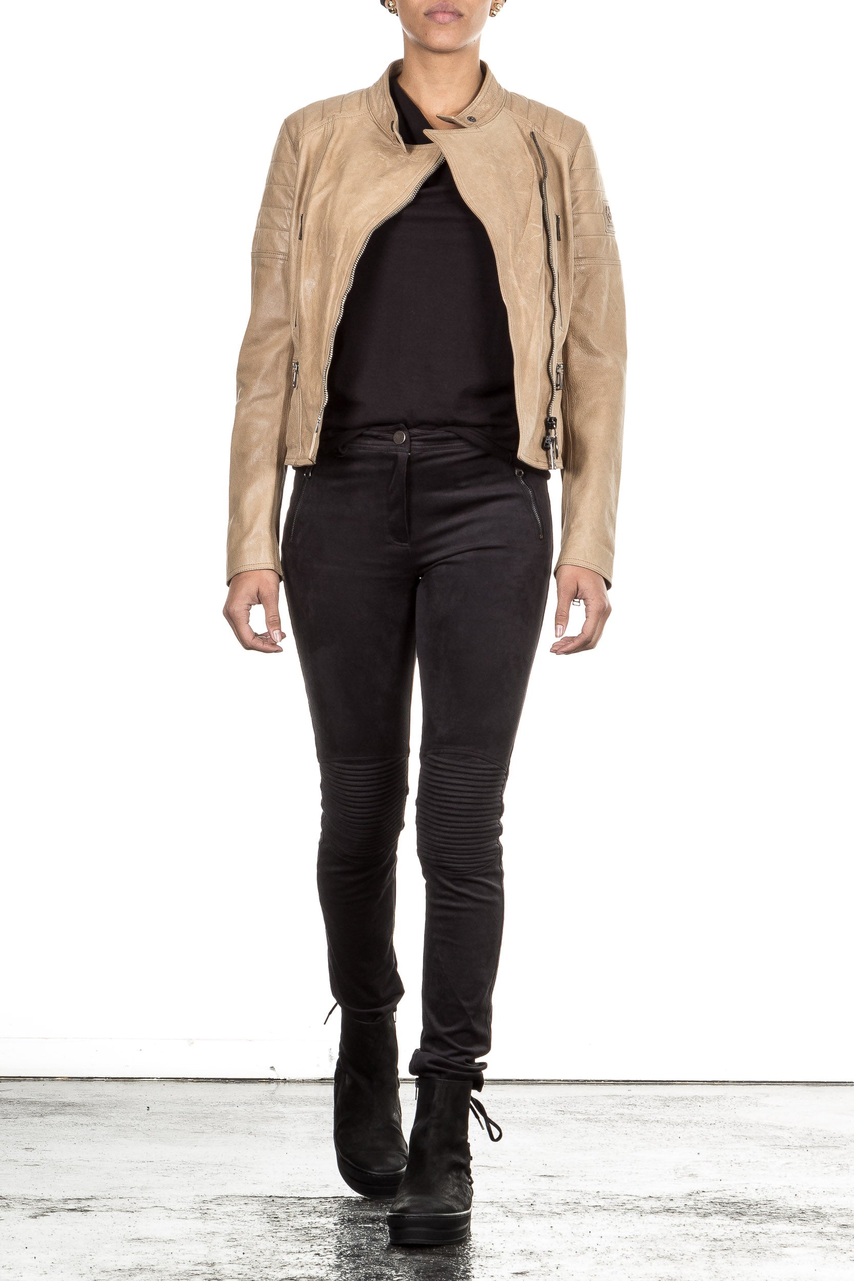Belstaff Damen Leder Jacke ENDRICK sand