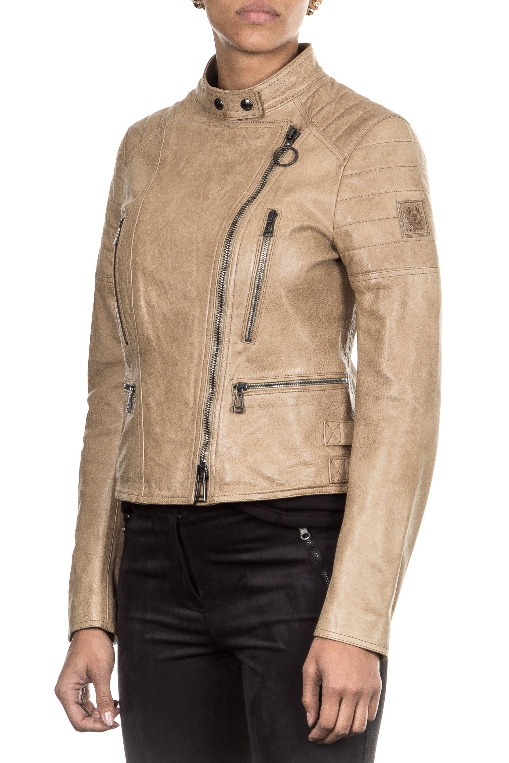 Belstaff Damen Leder Jacke ENDRICK sand