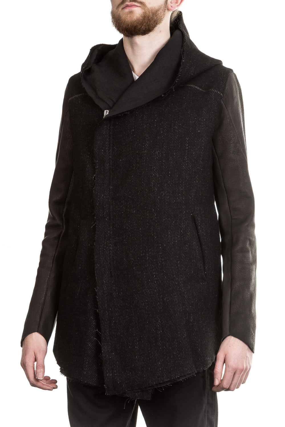 10sei0otto Herren Jacke mit Kapuze schwarz