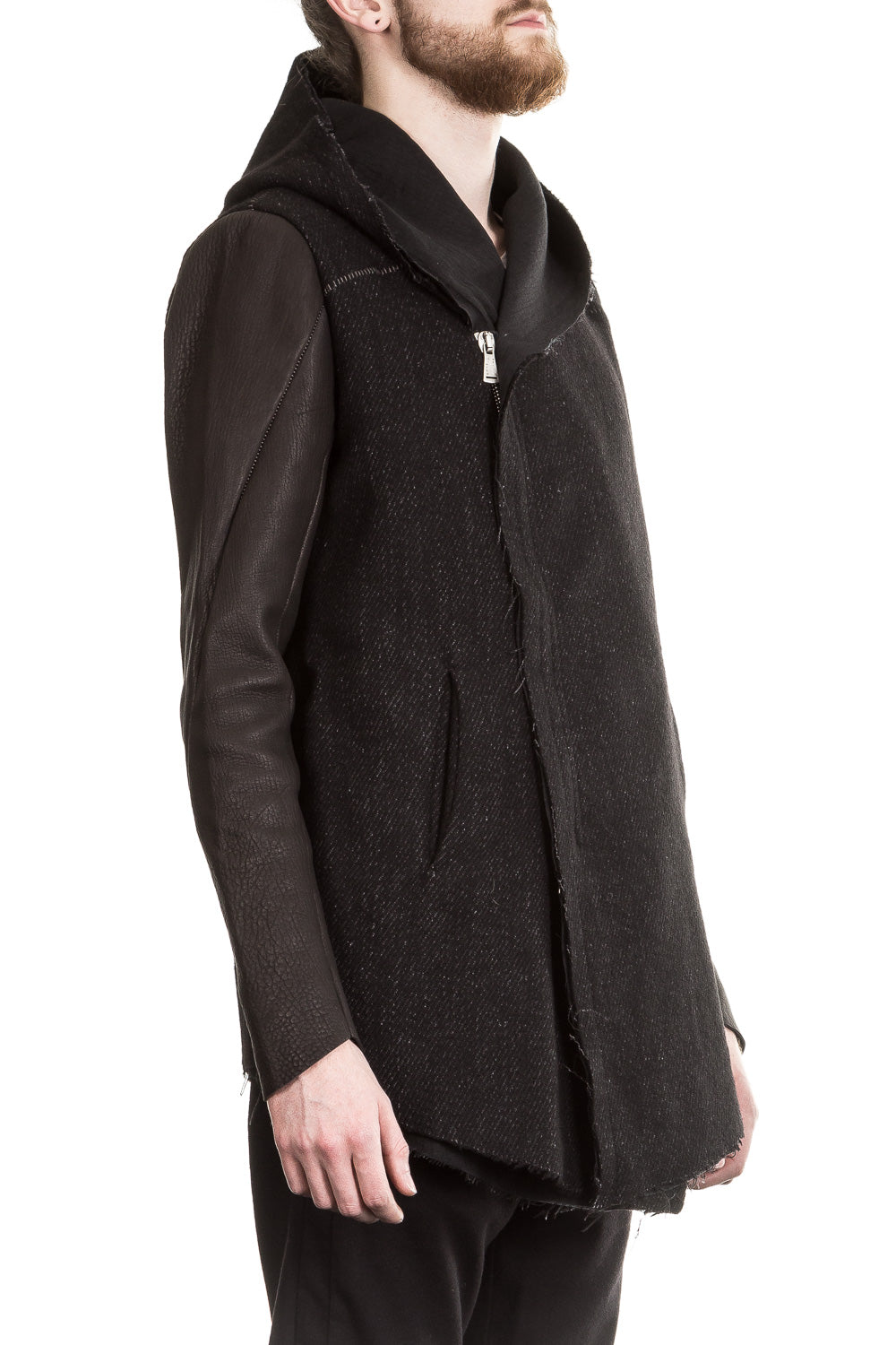 10sei0otto Herren Jacke mit Kapuze schwarz