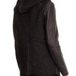 10sei0otto Herren Jacke mit Kapuze schwarz