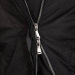 10sei0otto Damen Leder Daunenjacke mit Kapuze schwarz