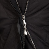 10sei0otto Damen Leder Daunenjacke mit Kapuze schwarz