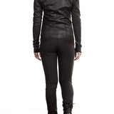 10sei0otto Damen Lederjacke V-Neck schwarz