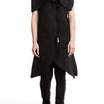 10sei0otto Damen Lederweste Avantgarde schwarz