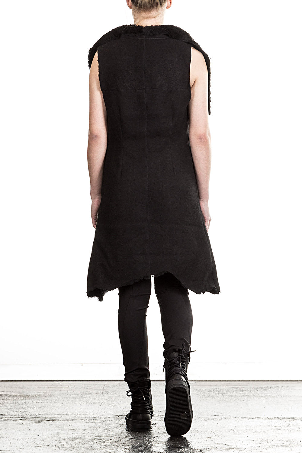 10sei0otto Damen Lederweste Avantgarde schwarz